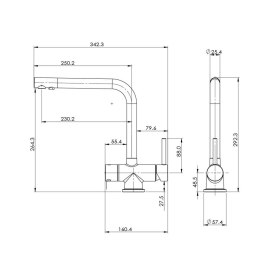 System filtrujący wodę kranową Dafi Flow Comfort D-1 z baterią trójdrożną HERO (czarna)