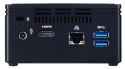 GIGABYTE GB-BACE-3160 komputer typu barebone Wielkość PC 0.5L Czarny J3160 1,6 GHz