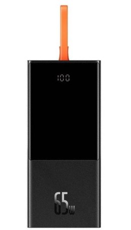 BASEUS POWERBANK ELF 20000MAH, PD, 2XUSB, USB-C + KABEL USB-C 65W (CZARNY)