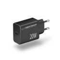 ESPERANZA ŁADOWARKA SIECIOWA 20W USB-C PD CZARNA EZC104K