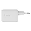 Ładowarka Belkin BoostCharge Pro Dual USB-C PD 3.0 PPS GaN Wall Charger 65W White