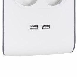 Listwa zasilająca Belkin Power Surge 8-PORT + 2xUSB-A 18W 900J 2m Grey/White