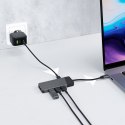 GREEN CELL HUB USB-C ADAPTER GC CONNECT 7W1 (3XUSB 3.1, HDMI 4K 60HZ, USB-C PD 85W, MICROSD/SD)