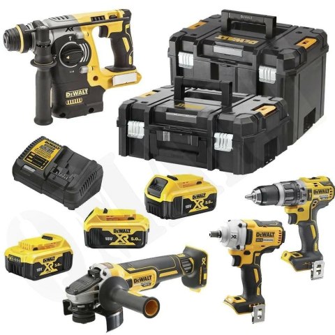 DEWALT.ZESTAW COMBO 18V DCK428P3T (DCF894 + DCD796 + DCG405 + DCH273) 3x5,0Ah TSTAK