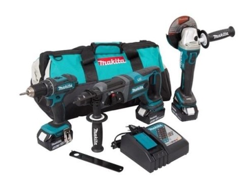 MAKITA.ZES.COMBO 18V DLX3078TX1 DDF482+DGA504+DHR241 3x5,0 TORBA