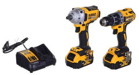 Zestaw combo DeWalt DCK2077P2T-QW Aku18V Wiertarko-wkrętarka DCD791 + Klucz udarowy DCF894 + 2 walizki systemowe TSTAK + 2 akumu