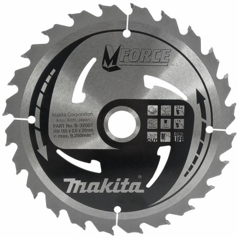 MAKITA PIŁA TARCZOWA 165x20x24z M-FORCE DREWNO