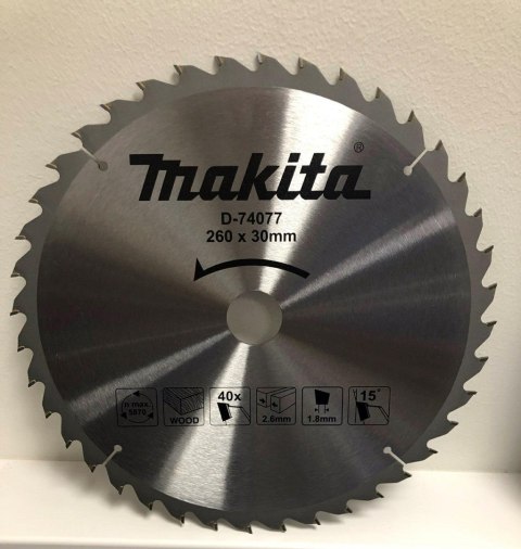 MAKITA PIŁA TARCZOWA 260x30x 40z MLT100