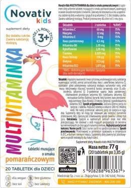 Novativ Kids Multivitaminka dka dzieci 20 tabl.