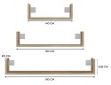 Zestaw 3 x półka wisząca MOBI 3P 80x20xH14 sonoma