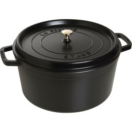 Garnek żeliwny okrągły Staub - Czarny, 12.6 ltr