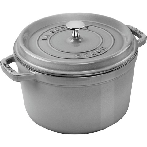 Garnek żeliwny okrągły wysoki Staub - 4.8 ltr, Grafitowy