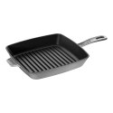 Kwadratowa patelnia żeliwna grillowa STAUB 40501-108-0 - grafitowa 26 cm