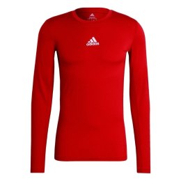 Koszulka męska adidas Compression Long Sleeve Tee czerwona GU7336 S