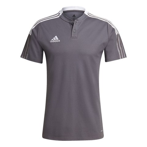 Koszulka męska adidas Tiro 21 Polo szara GM7364 S