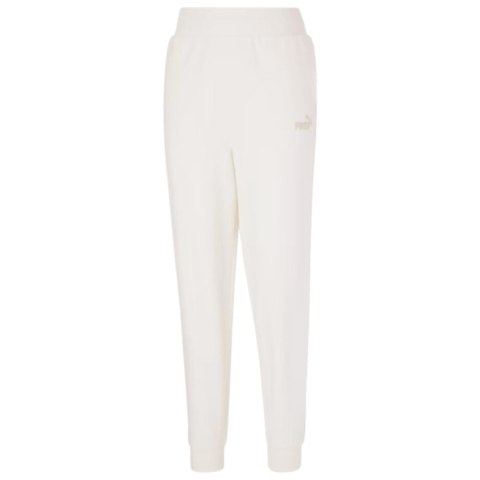 Spodnie damskie Puma ESS+ Embroidery High-Waist Pants FL kremowe 670007 99 M