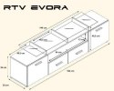 Szafka RTV EVORA 200 wenge/czarny połysk