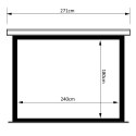 Ekran projekcyjny elektryczny do zawieszenia na suficie lub ścianie Maclean MC-993 (sufitowy, ścienny; rozwijane elektrycznie; 2