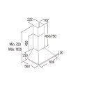 CATA Okap OMEGA Komin 600 WH/M, Klasa efektywności energetycznej C, Szerokość 60 cm, 645 m3/h, Sterowanie mechaniczne, LED CATA