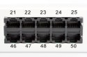 Digitus Panel krosowy (patch panel) ISDN 19" 50x RJ45 (8P4C), LSA poziom, kat.3, nieekranowany, 1U, szary