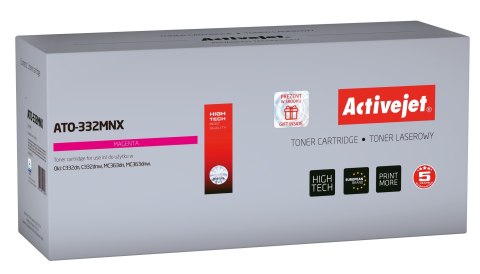 Activejet ATO-332MNX Toner (zamiennik OKI 46508710; Supreme; 3500 stron; czerwony)