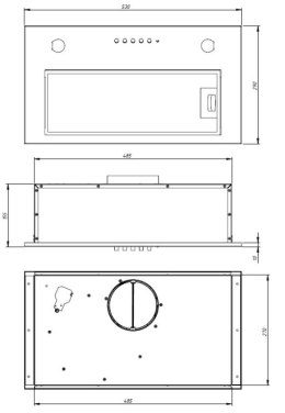 Okap podszafkowy wkład do zabudowy AKPO WK-7 MICRA 60 BIAŁY (530mm; kolor biały)