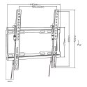 MACLEAN UCHWYT DO TV MAX VESA 400X400, 32-70", 45KG, REG. ODCHYLENIA +0°~-10°, MC-412