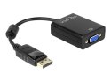 DeLOCK 61848 adapter kablowy 0,125 m VGA (D-Sub) DisplayPort Czarny