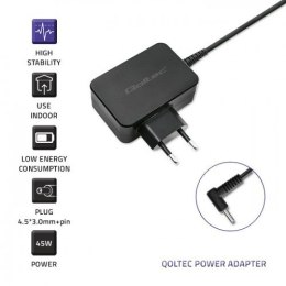 QOLTEC ZASILACZ DO ULTRABOOKA HP 45W | 19.5V | 2.31A | 4.5*3.0+PIN