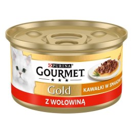 Gourmet Gold Sauce Delight z wołowiną - mokra karma dla kota - puszka - 85 g