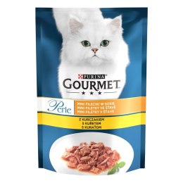 Purina GOURMET Perle Fileciki w sosie z kurczakiem - mokra karma dla kota - saszetka 85 g