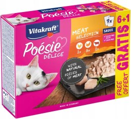 VITAKRAFT Poesie Delice w sosie multipack sauce - mokra karma dla kota - 6+1 x 85g