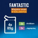 FELIX Fantastic królik, Jagnięcina - mokra karma dla kota - 4x85g