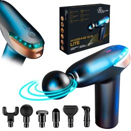 Extralink Massage Gun Lite | Pistolet do masażu | 3200 RPM, 6 końcówek wymiennych