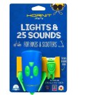 Lampka rowerowa z klaksonem HORNIT Mini GREEN - BLUE 5353GRBU