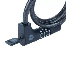 Linka rowerowa stalowa z zamkiem szyfrowym i kluczem 12x1000mm Yale Essential Security Combination & Key Cable Lock