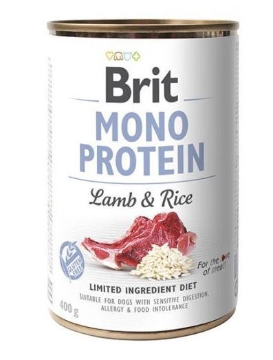 BRIT Mono Protein jagnięcina i brązowy ryż - mokra karma dla psa - 400 g