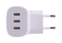 Ładowarka Belkin BoostCharge 3 Port USB-C PD 3.1 PPS Wall Charger 67W + USB-C to USB-C Cable 2m White