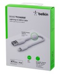 Kabel Belkin BoostCharge Braided Lightning to USB-A Cable 15cm oplot White