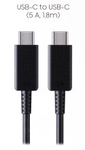 Kabel Samsung EP-DX510JB USB-C/USB-C 1,8m 5A, czarny