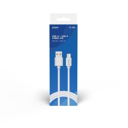 SAVIO KABEL USB-A - USB-C, 3 M, BIAŁY, CL-168