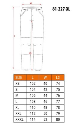 NEO tools 81-227-XL spodnie ochronne