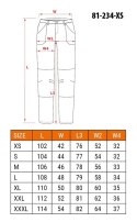 NEO tools 81-234-XS spodnie ochronne Czarny