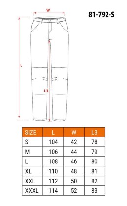 NEO tools 81-792-S spodnie ochronne Żółty