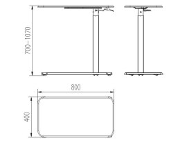 Biurko/Stolik z regulowaną wys. LAPTOP DESK biały