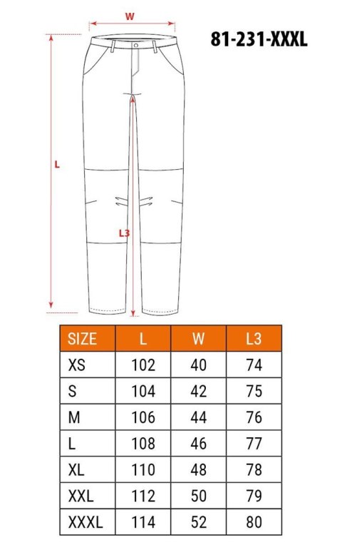 NEO tools 81-231-XXXL spodnie ochronne