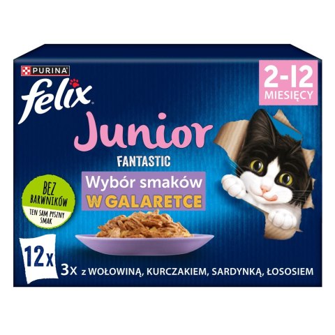 FELIX Fantastic Junior Kurczak - mokra karma dla kociąt - 12x85g