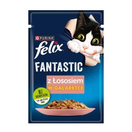 PURINA Felix Fantastic z łososiem w galaretce - mokra karma dla kota - 85 g