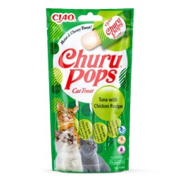 INABA Churu Pops Tuńczyk z kurczakiem - przysmak dla kota - 4x15 g