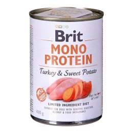 Brit Mono Protein Turkey & Sweet Potato - Indyk z batatem - mokra karma dla psa - 400 g